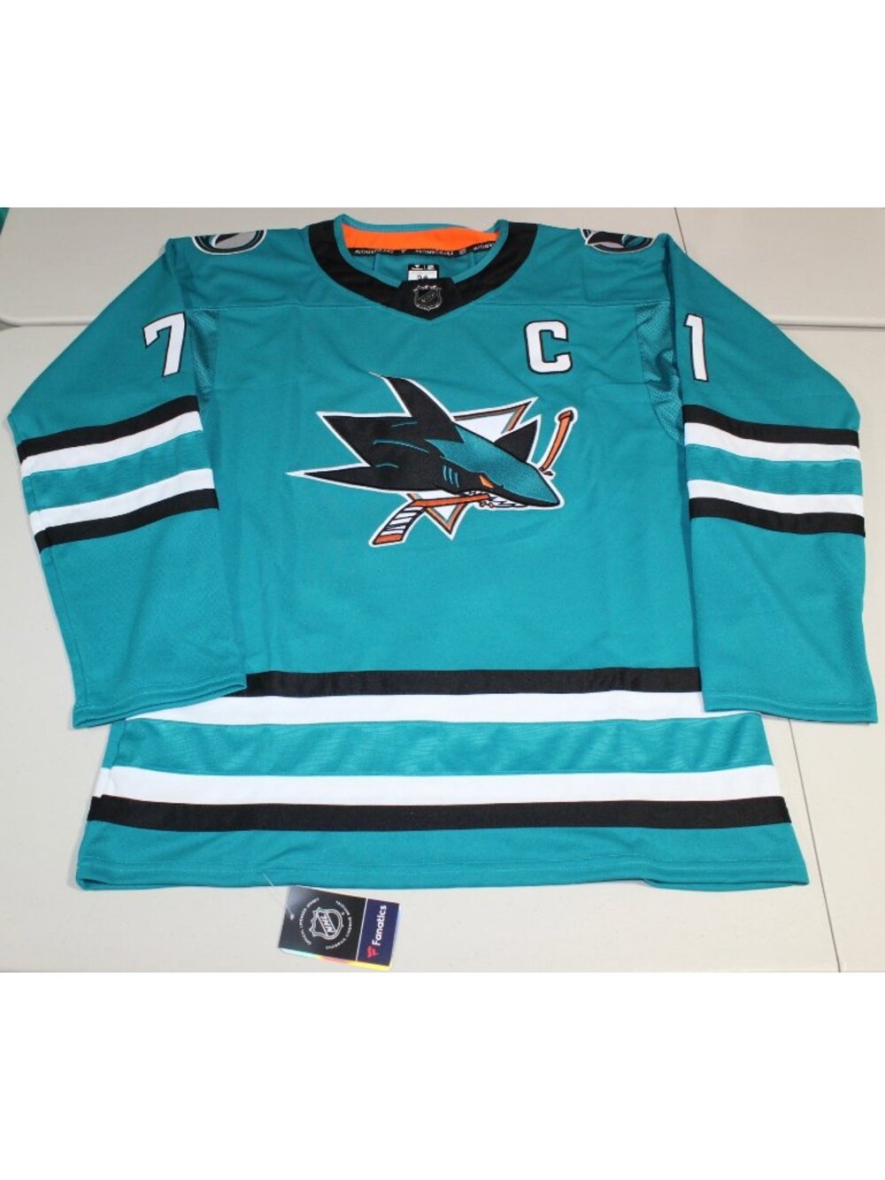 NHL Hockey 2026-27 San Jose Sharks Macklin Celebrini #71 Sewn Jersey Large NWT